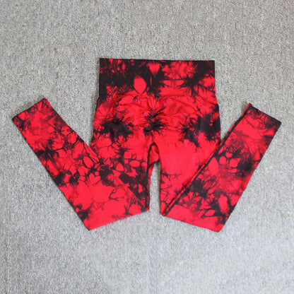 Women's Tie-Dye Seamless Skinny Yoga Pants