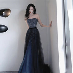 Light Luxury Strapless Dress for Performances