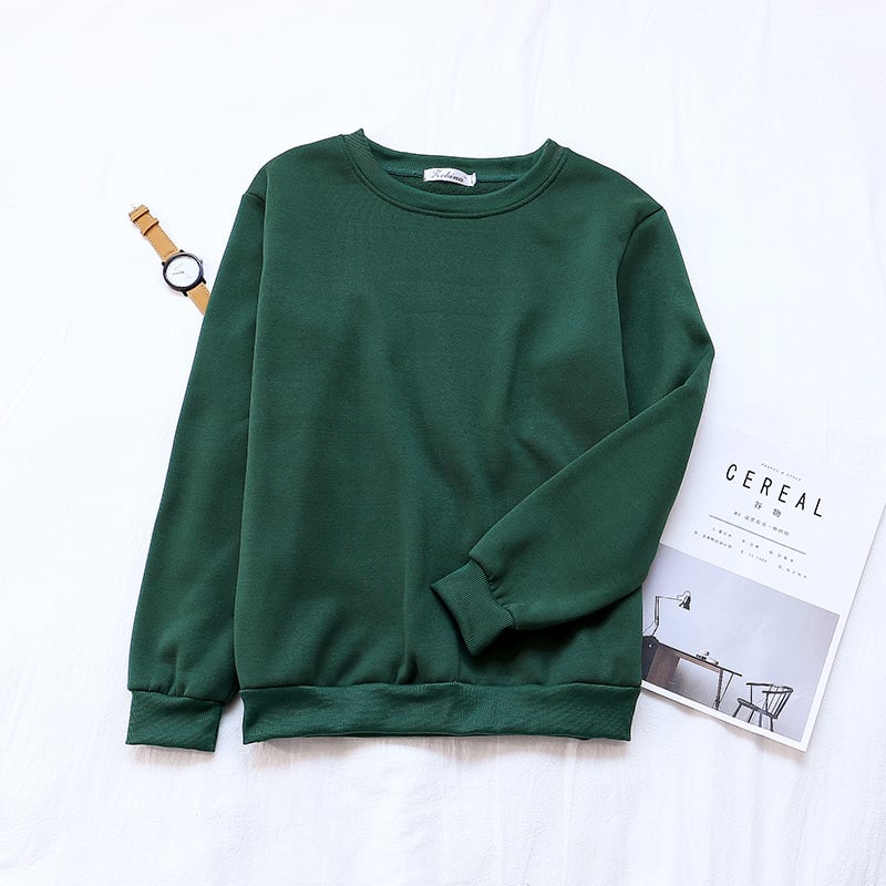 Korean Women's Plus Velvet Sweater for Autumn