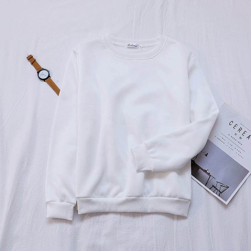 Korean Women's Plus Velvet Sweater for Autumn