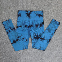 Women's Tie-Dye Seamless Skinny Yoga Pants